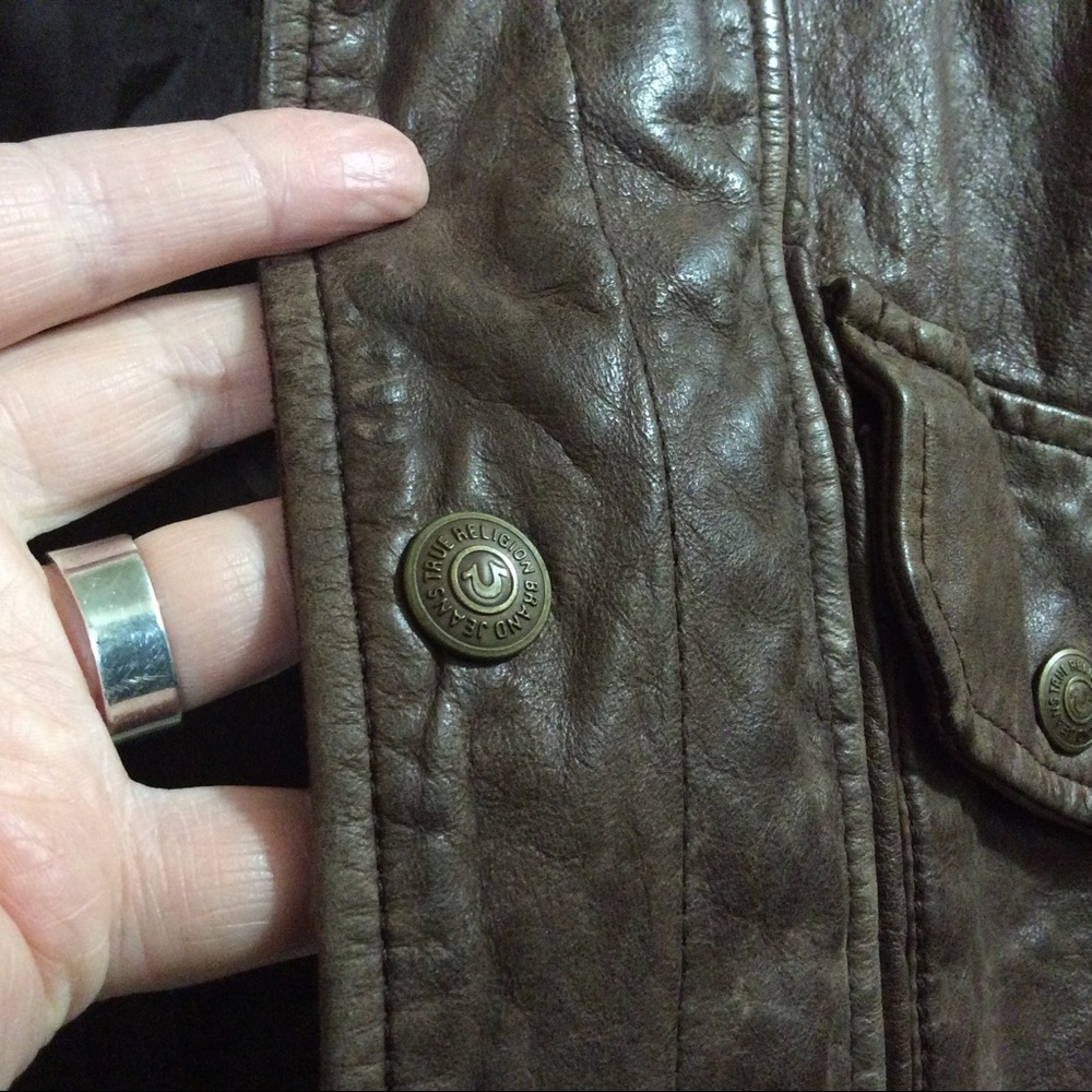 💗True Religion World Tour Rocker leather jacket💗 - Picture 11 of 16